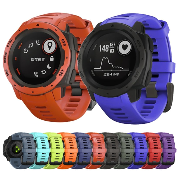 Silicone Watch Band for Garmin Instinct 22mm, Host not Included(Dark Blue) by buy2fix