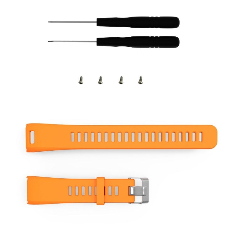 Silicone Sport Watch Band for Garmin Vivosmart HR(Orange) - Watch Bands by buy2fix | Online Shopping UK | buy2fix