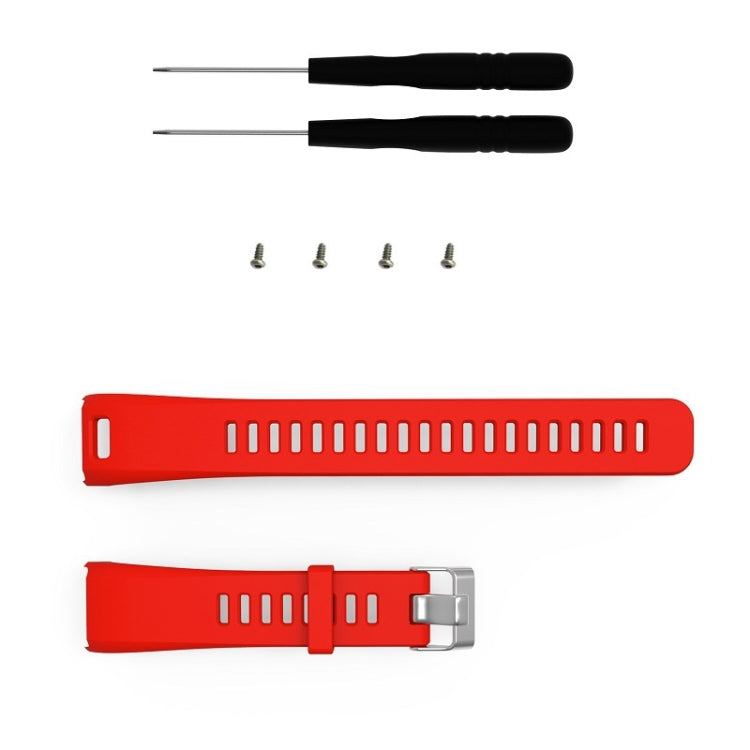 Silicone Sport Watch Band for Garmin Vivosmart HR (Red) - Watch Bands by buy2fix | Online Shopping UK | buy2fix