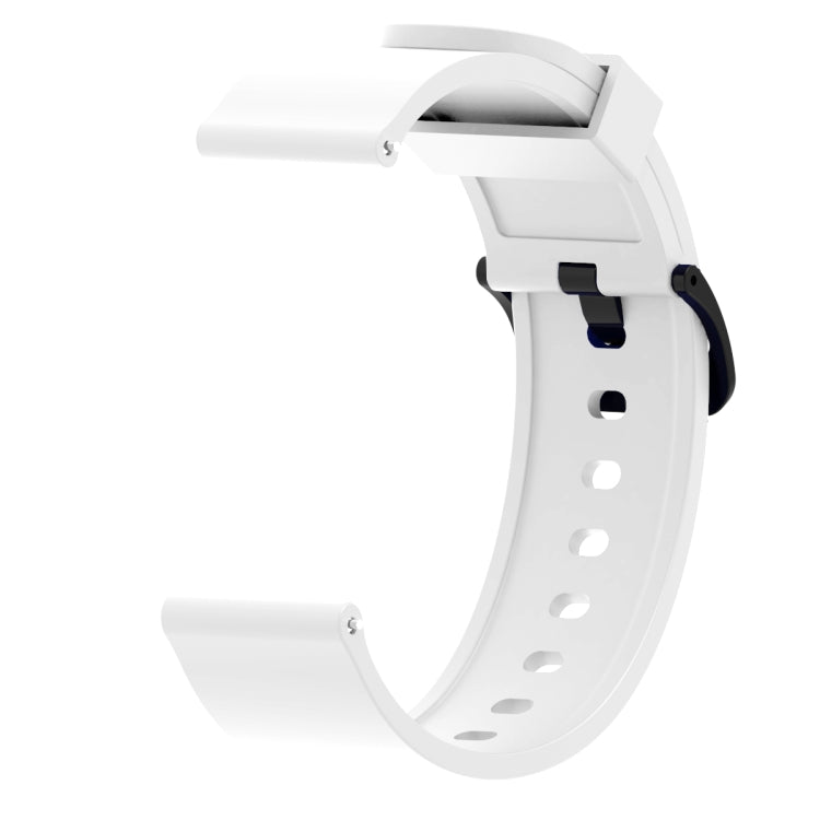 Silicone Glossy Sport Watch Band for Huami Amazfit Bip Lite Version 20mm(White) - Watch Bands by buy2fix | Online Shopping UK | buy2fix