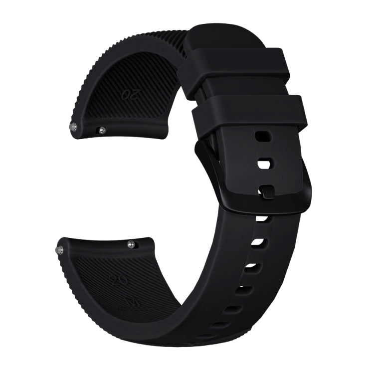 Crazy Horse Texture Silicone Watch Band for Huami Amazfit Bip Lite Version 20mm(Black) - Watch Bands by buy2fix | Online Shopping UK | buy2fix