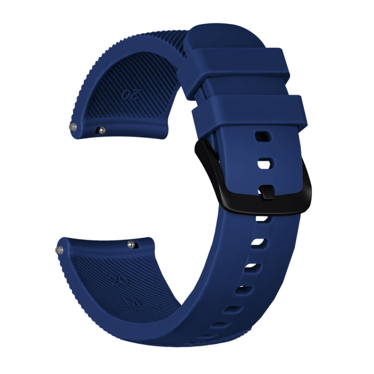 Crazy Horse Texture Silicone Watch Band for Huami Amazfit Bip Lite Version 20mm(Dark Blue) - Watch Bands by buy2fix | Online Shopping UK | buy2fix