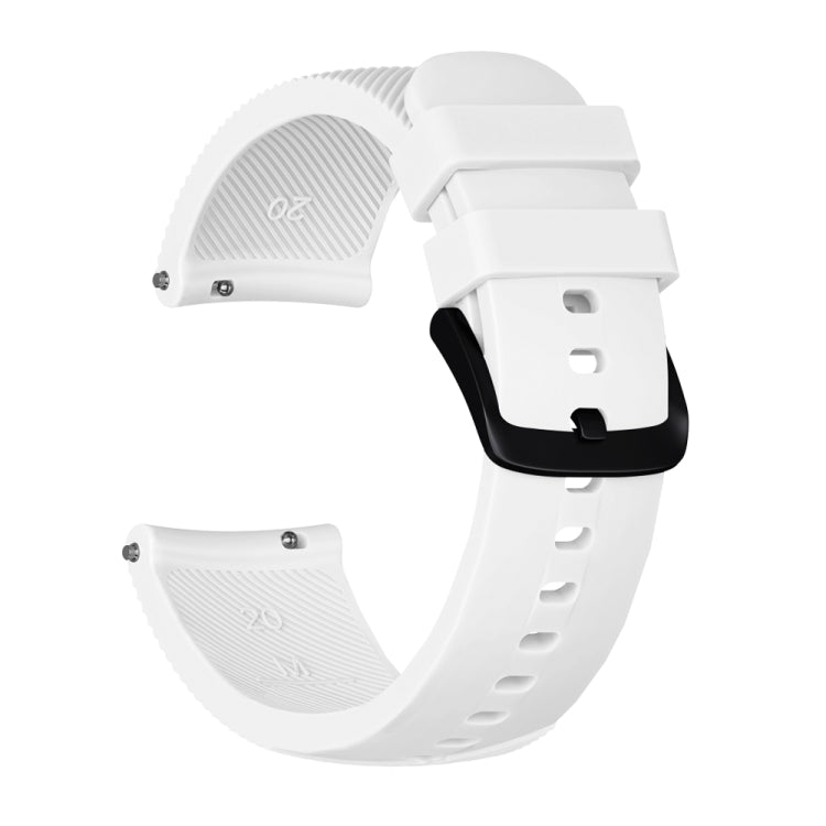 Crazy Horse Texture Silicone Watch Band for Huami Amazfit Bip Lite Version 20mm(White) - Watch Bands by buy2fix | Online Shopping UK | buy2fix