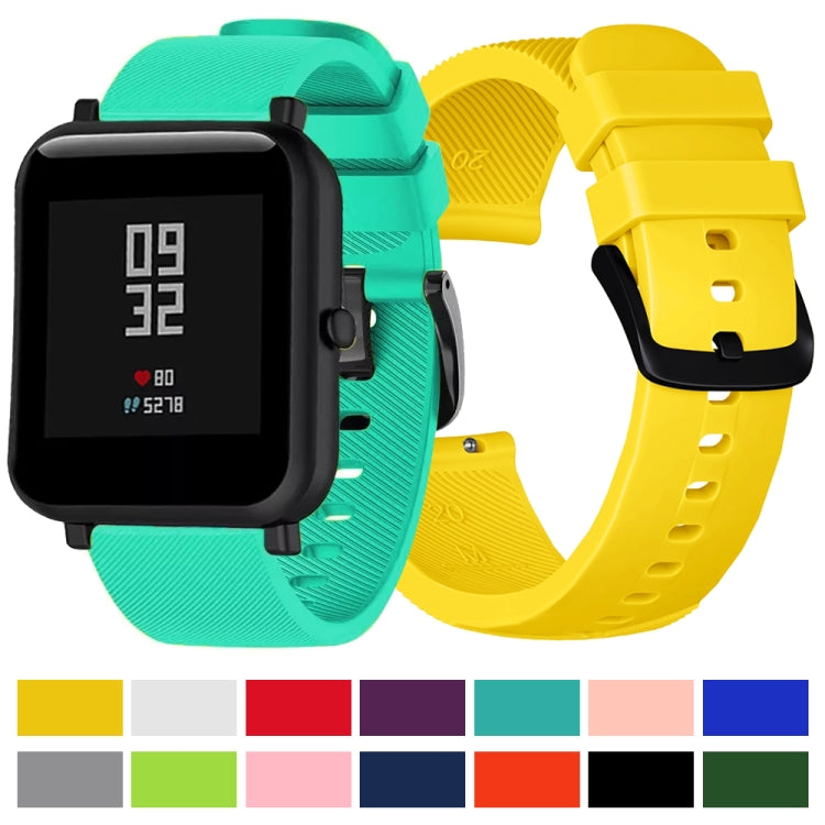 Crazy Horse Texture Silicone Watch Band for Huami Amazfit Bip Lite Version 20mm(Mint Green) - Watch Bands by buy2fix | Online Shopping UK | buy2fix
