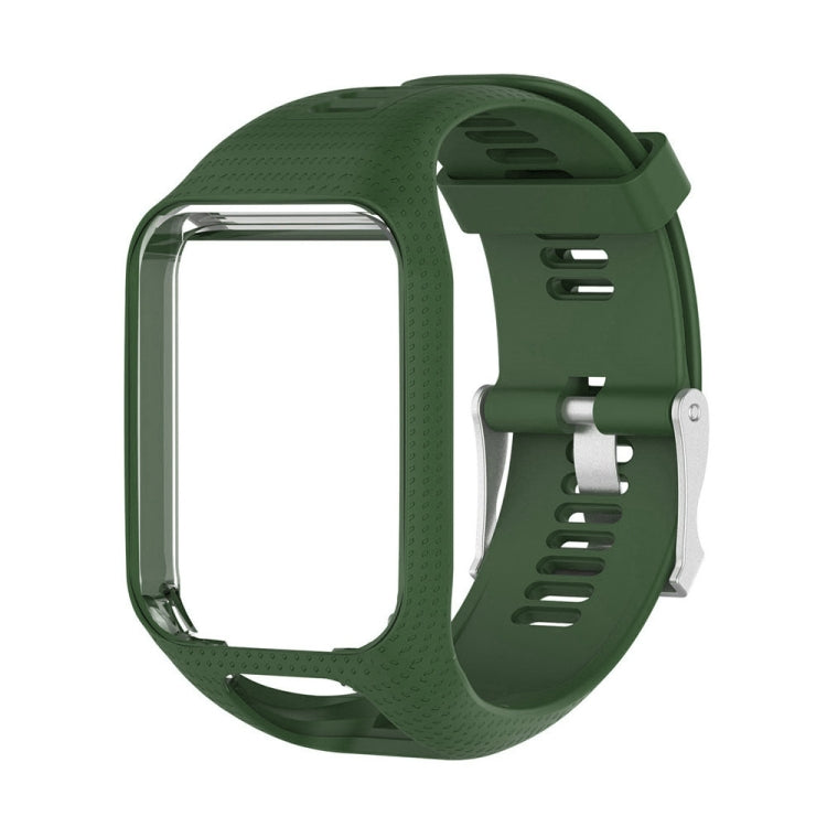 Silicone Sport Watch Band for Tomtom Runner 2/3 Series (Army Green) - Watch Bands by buy2fix | Online Shopping UK | buy2fix