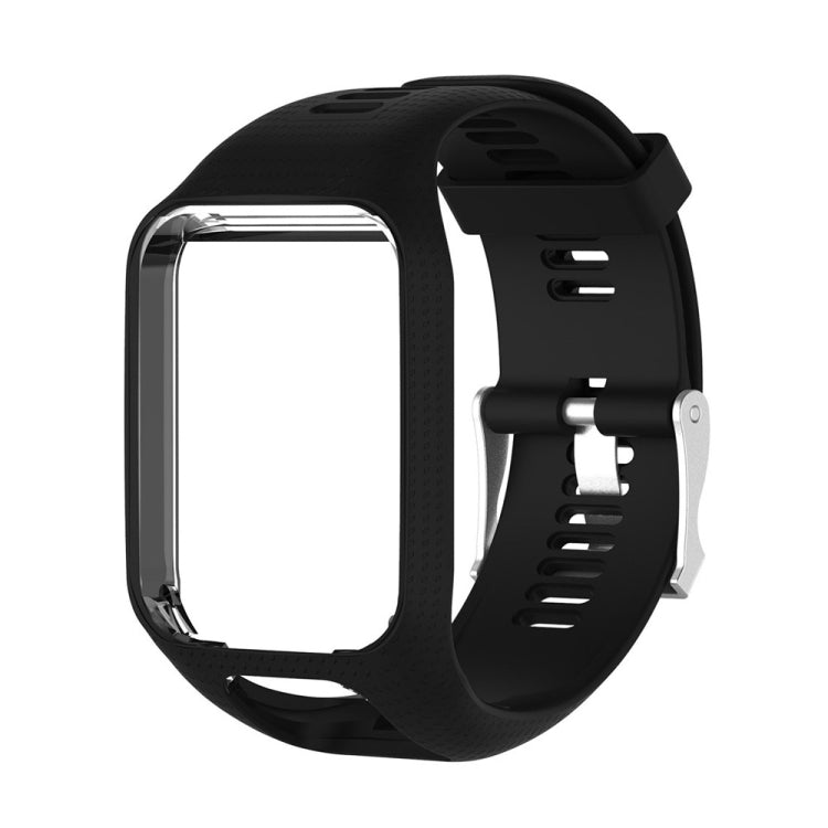 Silicone Sport Watch Band for Tomtom Runner 2/3 Series (Black) - Watch Bands by buy2fix | Online Shopping UK | buy2fix