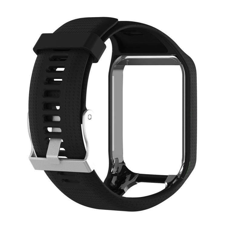 Silicone Sport Watch Band for Tomtom Runner 2/3 Series (Black) - Watch Bands by buy2fix | Online Shopping UK | buy2fix