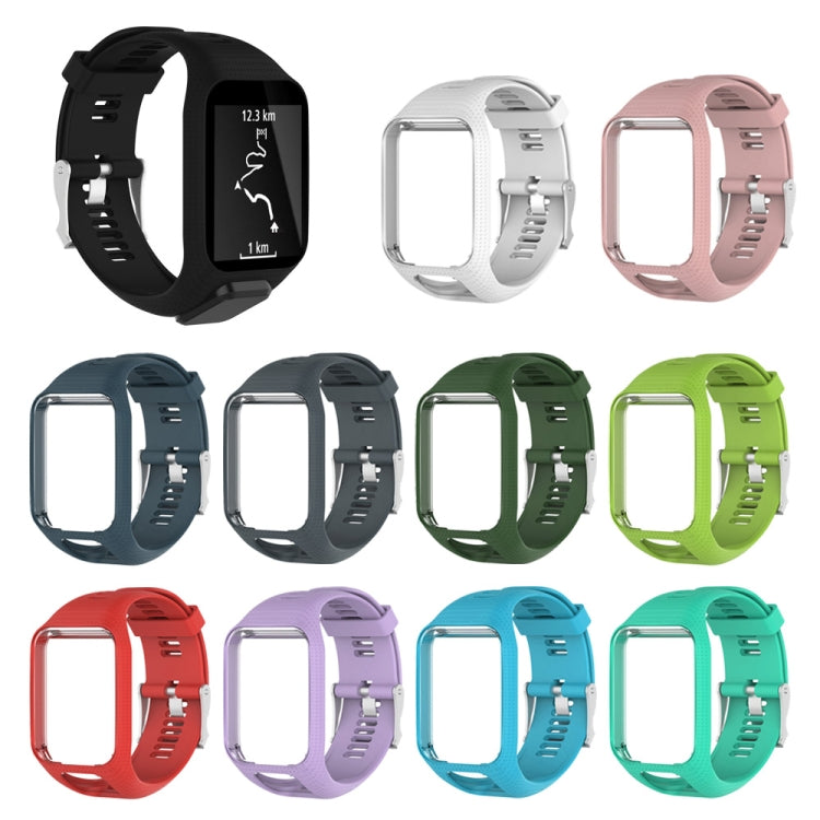 Silicone Sport Watch Band for Tomtom Runner 2/3 Series (Black) - Watch Bands by buy2fix | Online Shopping UK | buy2fix