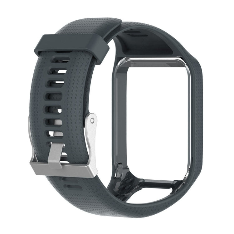 Silicone Sport Watch Band for Tomtom Runner 2/3 Series (Grey) - Watch Bands by buy2fix | Online Shopping UK | buy2fix