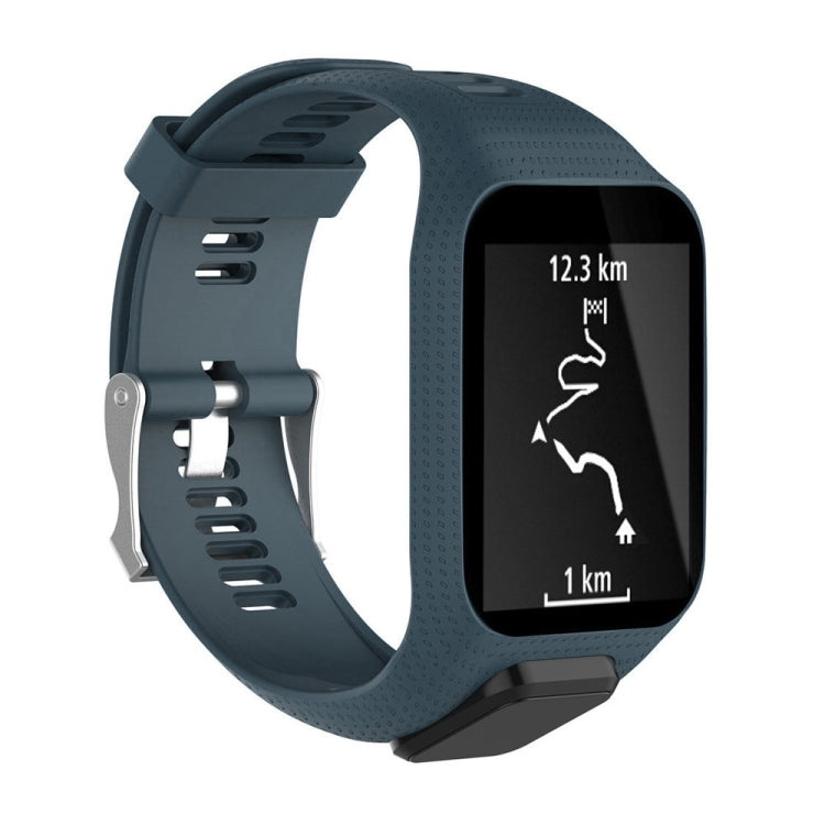 Silicone Sport Watch Band for Tomtom Runner 2/3 Series (Navy Blue) - Watch Bands by buy2fix | Online Shopping UK | buy2fix
