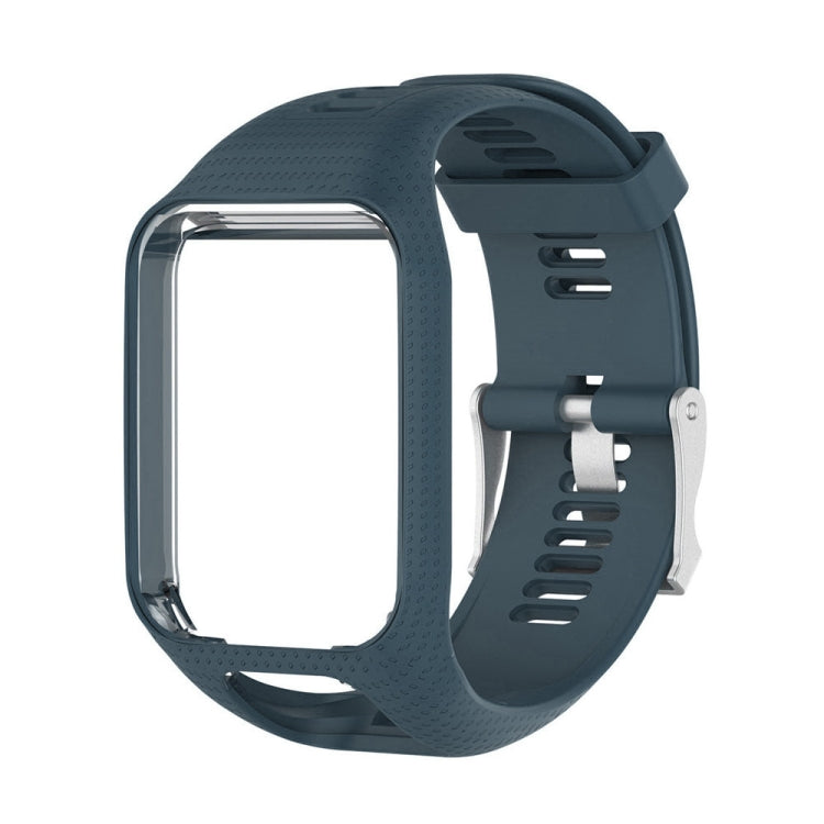Silicone Sport Watch Band for Tomtom Runner 2/3 Series (Navy Blue) - Watch Bands by buy2fix | Online Shopping UK | buy2fix