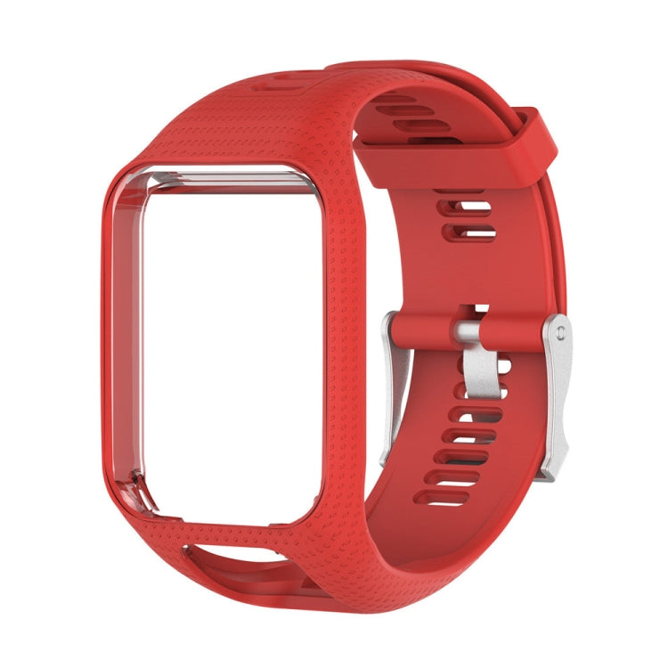 Silicone Sport Watch Band for Tomtom Runner 2/3 Series (Red) - Watch Bands by buy2fix | Online Shopping UK | buy2fix