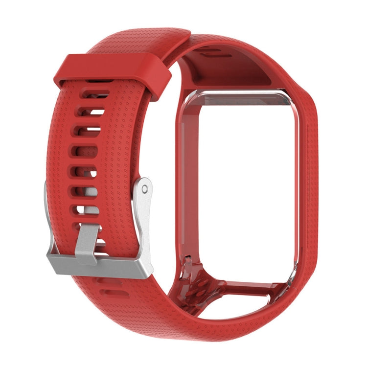 Silicone Sport Watch Band for Tomtom Runner 2/3 Series (Red) - Watch Bands by buy2fix | Online Shopping UK | buy2fix