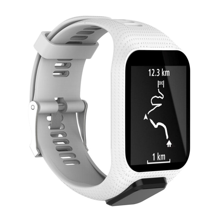 Silicone Sport Watch Band for Tomtom Runner 2/3 Series (White) - Watch Bands by buy2fix | Online Shopping UK | buy2fix