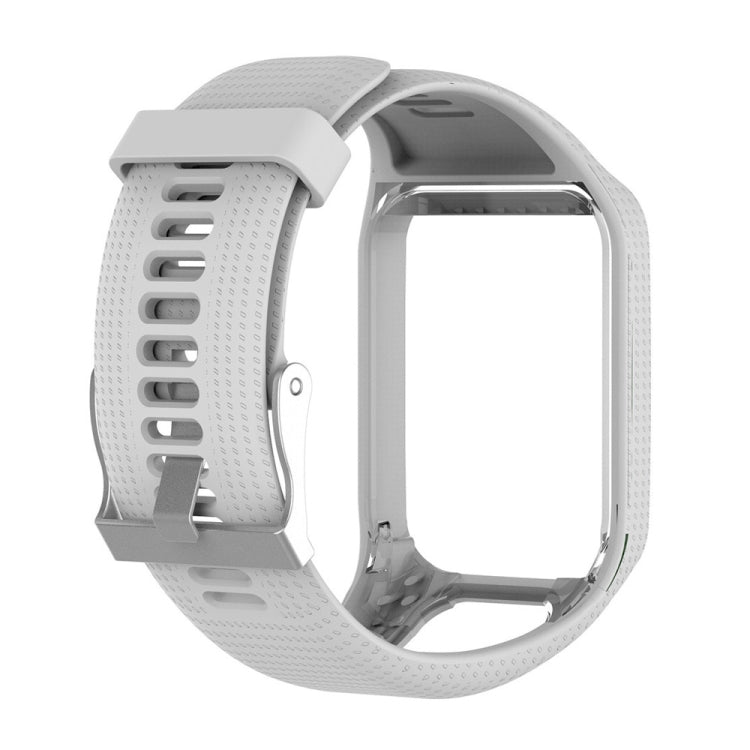 Silicone Sport Watch Band for Tomtom Runner 2/3 Series (White) - Watch Bands by buy2fix | Online Shopping UK | buy2fix