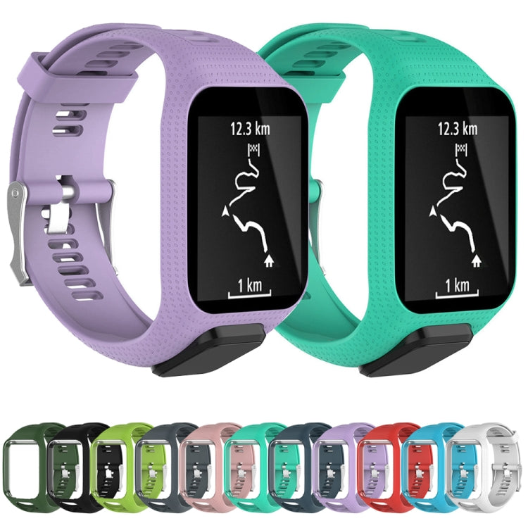 Silicone Sport Watch Band for Tomtom Runner 2/3 Series (Black) - Watch Bands by buy2fix | Online Shopping UK | buy2fix