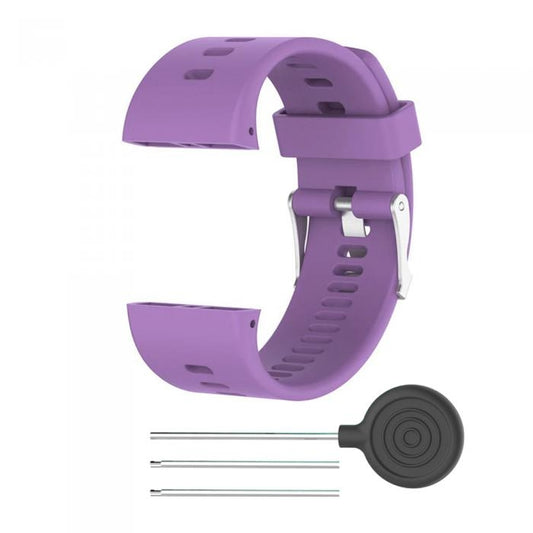 Silicone Sport Watch Band for POLAR V800(Purple) by buy2fix