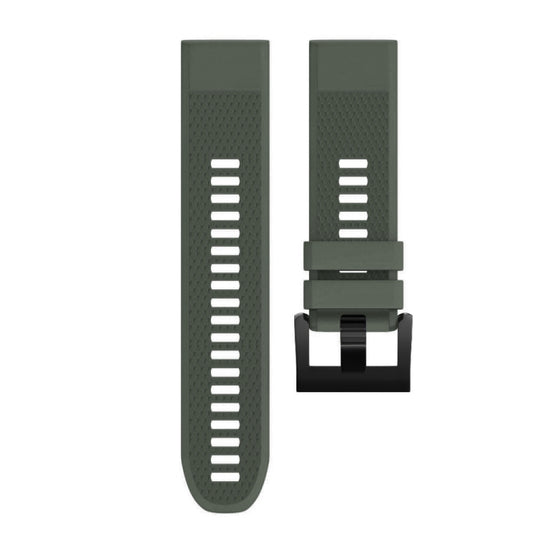 Quick Removable Silicone Watch Band for Fenix 5 22mm(Army Green) by buy2fix