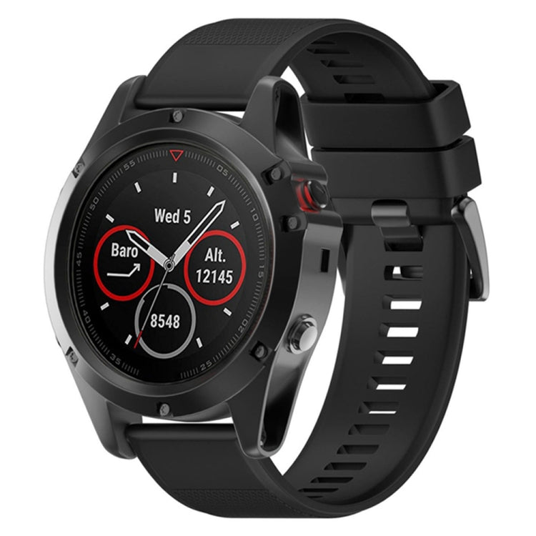 Quick Removable Silicone Watch Band for Fenix 5 22mm(Black) - Watch Bands by buy2fix | Online Shopping UK | buy2fix
