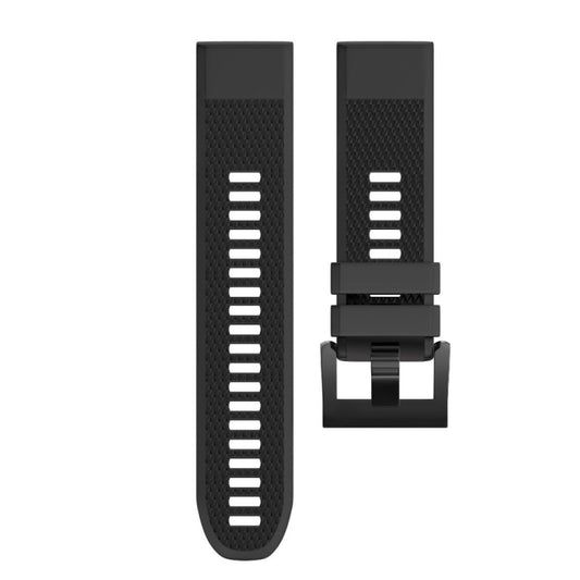 Quick Removable Silicone Watch Band for Fenix 5 22mm(Black) by buy2fix