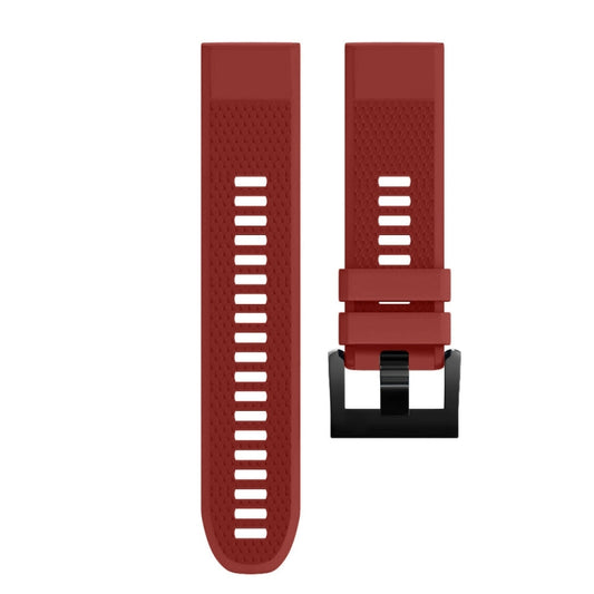 Quick Removable Silicone Watch Band for Fenix 5 22mm(Red) by buy2fix