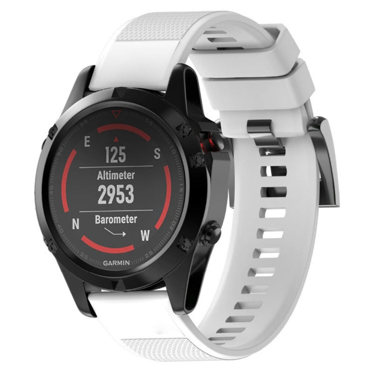 Quick Removable Silicone Watch Band for Fenix 5 22mm(White) - Watch Bands by buy2fix | Online Shopping UK | buy2fix