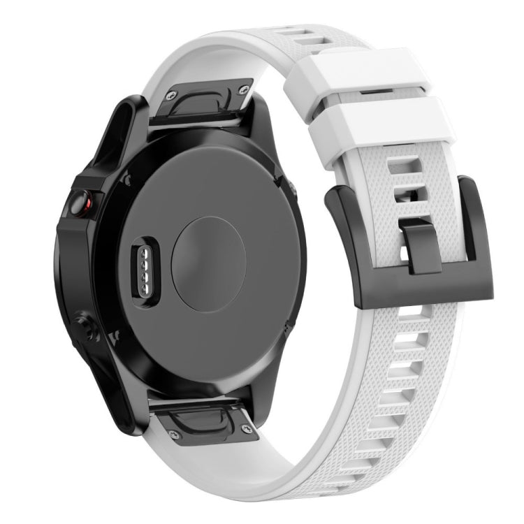 Quick Removable Silicone Watch Band for Fenix 5 22mm(White) - Watch Bands by buy2fix | Online Shopping UK | buy2fix