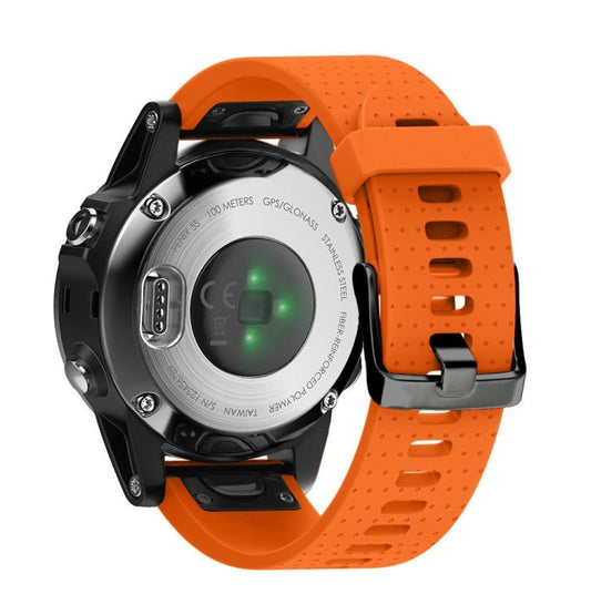 Fenix 5S Quick Removable Silicone Watch Band 20mm(Orange) by buy2fix