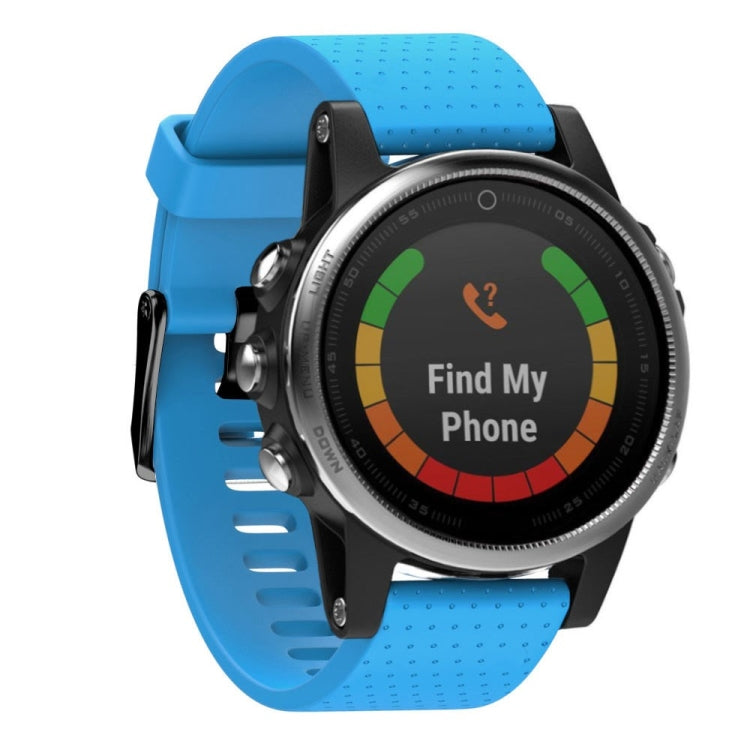Quick Removable Silicone Watch Band for Fenix 5S 20mm(Sky Blue) - Watch Bands by buy2fix | Online Shopping UK | buy2fix