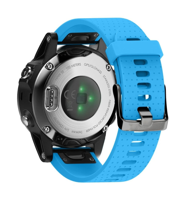 Quick Removable Silicone Watch Band for Fenix 5S 20mm(Sky Blue) - Watch Bands by buy2fix | Online Shopping UK | buy2fix