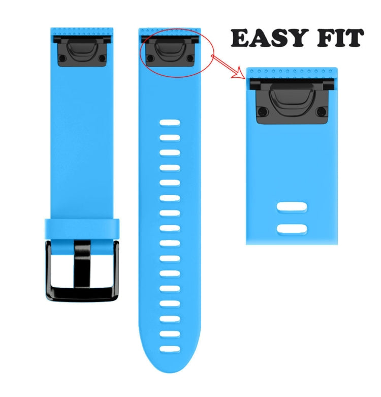 Quick Removable Silicone Watch Band for Fenix 5S 20mm(Sky Blue) - Watch Bands by buy2fix | Online Shopping UK | buy2fix