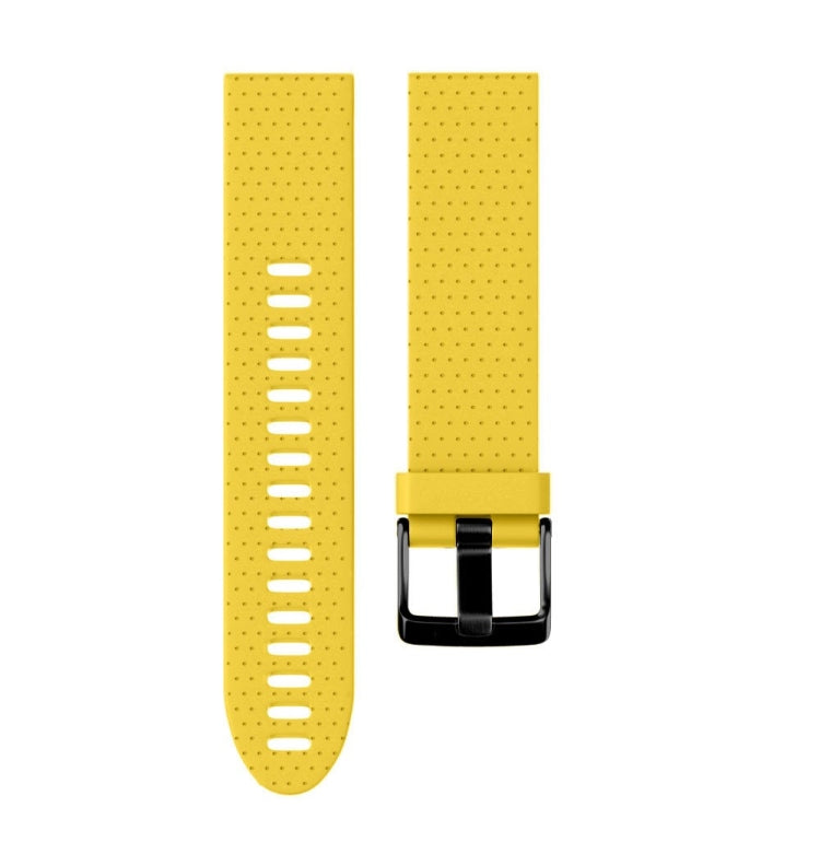 Quick Removable Silicone Watch Band for Fenix 5S 20mm(Yellow) - Watch Bands by buy2fix | Online Shopping UK | buy2fix