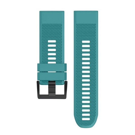 Quick Removable Silicone Watch Band for Fenix 5X 26mm(Blue Green) by buy2fix