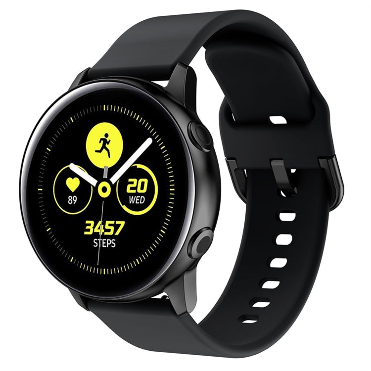 Smart Watch Electroplated Buckle Watch Band for Galaxy Watch Active(Black) - Watch Bands by buy2fix | Online Shopping UK | buy2fix