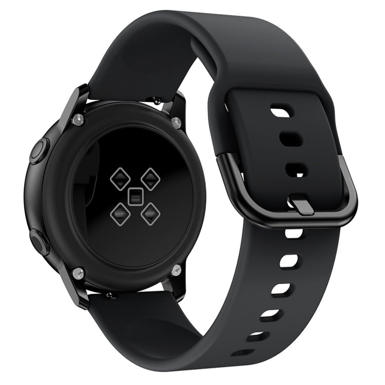 Smart Watch Electroplated Buckle Watch Band for Galaxy Watch Active(Black) - Watch Bands by buy2fix | Online Shopping UK | buy2fix