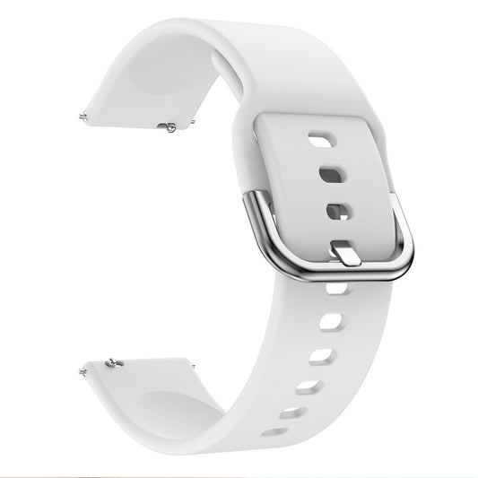 Smart Watch Electroplated Buckle Watch Band for Galaxy Watch Active(White) by buy2fix