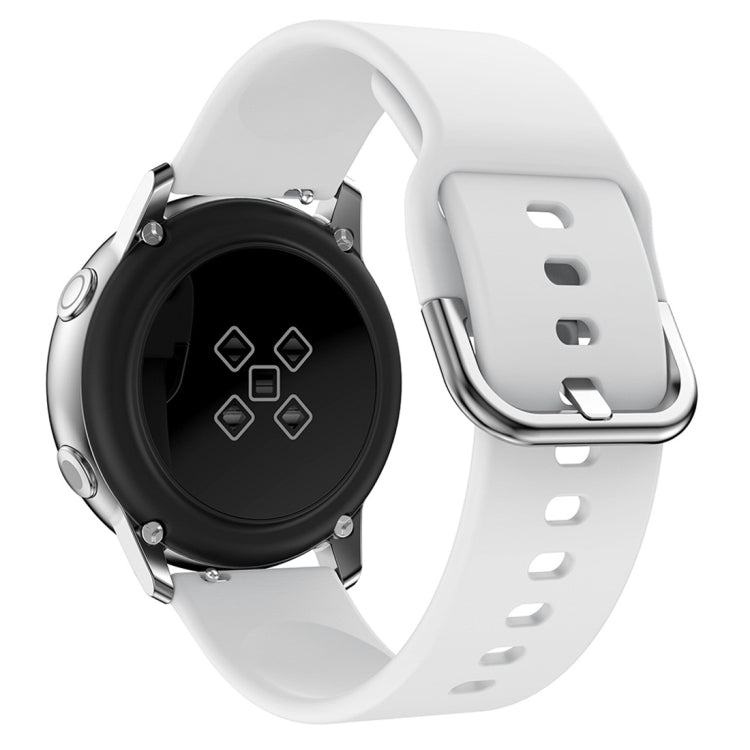 Smart Watch Electroplated Buckle Watch Band for Galaxy Watch Active(White) - Watch Bands by buy2fix | Online Shopping UK | buy2fix