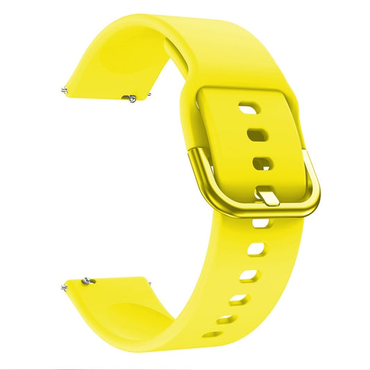Smart Watch Electroplated Buckle Watch Band for Galaxy Watch Active(Yellow) by buy2fix