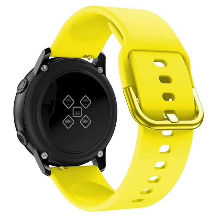 Smart Watch Electroplated Buckle Watch Band for Galaxy Watch Active(Yellow) - Watch Bands by buy2fix | Online Shopping UK | buy2fix