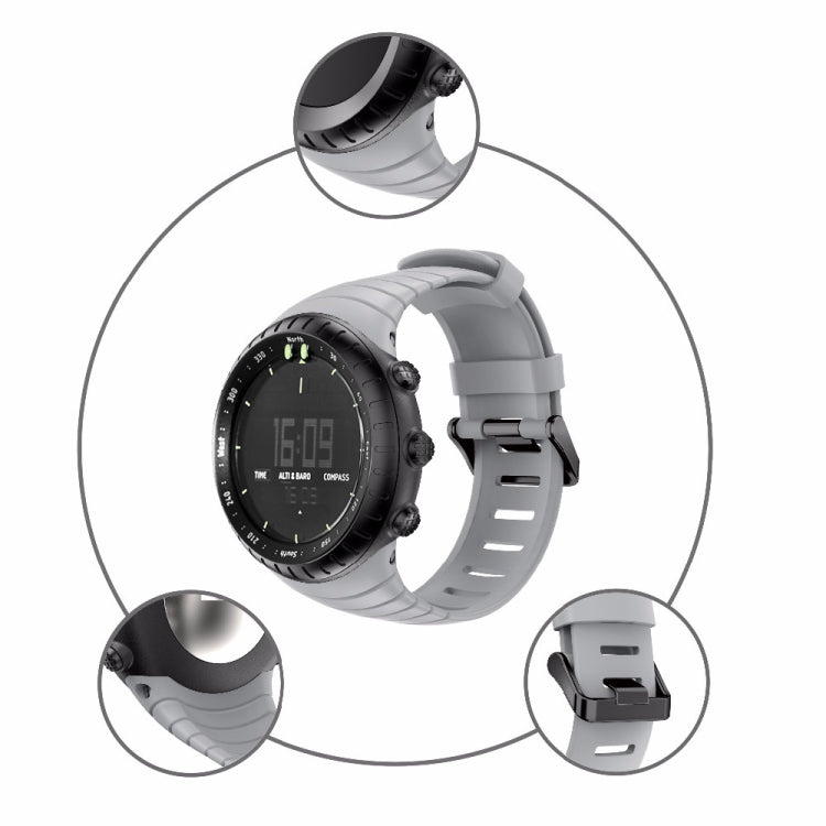 Smart Watch Silicone Watch Band for Suunto Core(Grey) - by buy2fix | Online Shopping UK | buy2fix