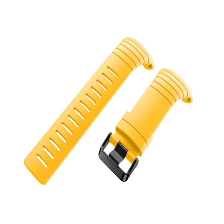 Smart Watch Silicone Watch Band for Suunto Core(Yellow) - by buy2fix | Online Shopping UK | buy2fix