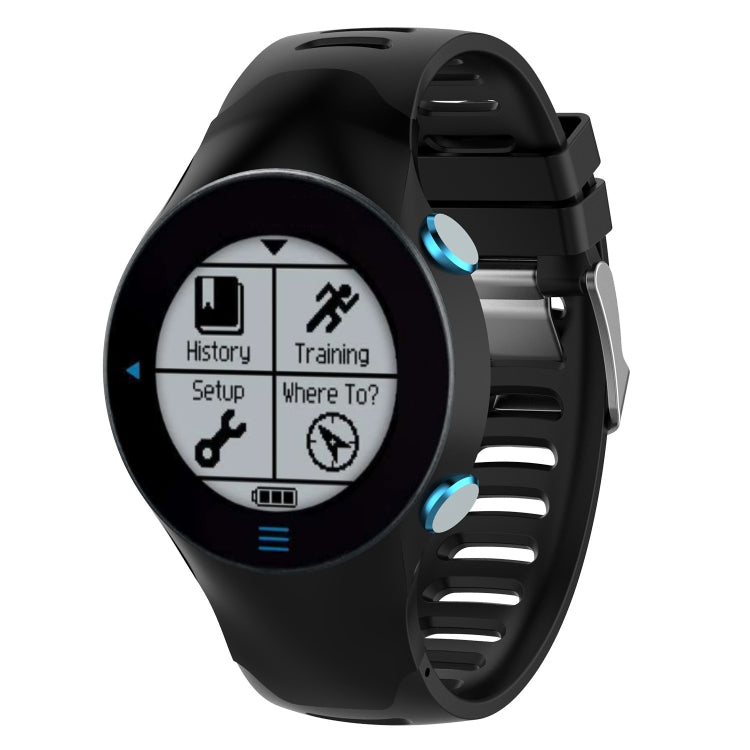 Smart Watch Silicone Watch Band for Garmin Forerunner 610(Black) - Watch Bands by buy2fix | Online Shopping UK | buy2fix