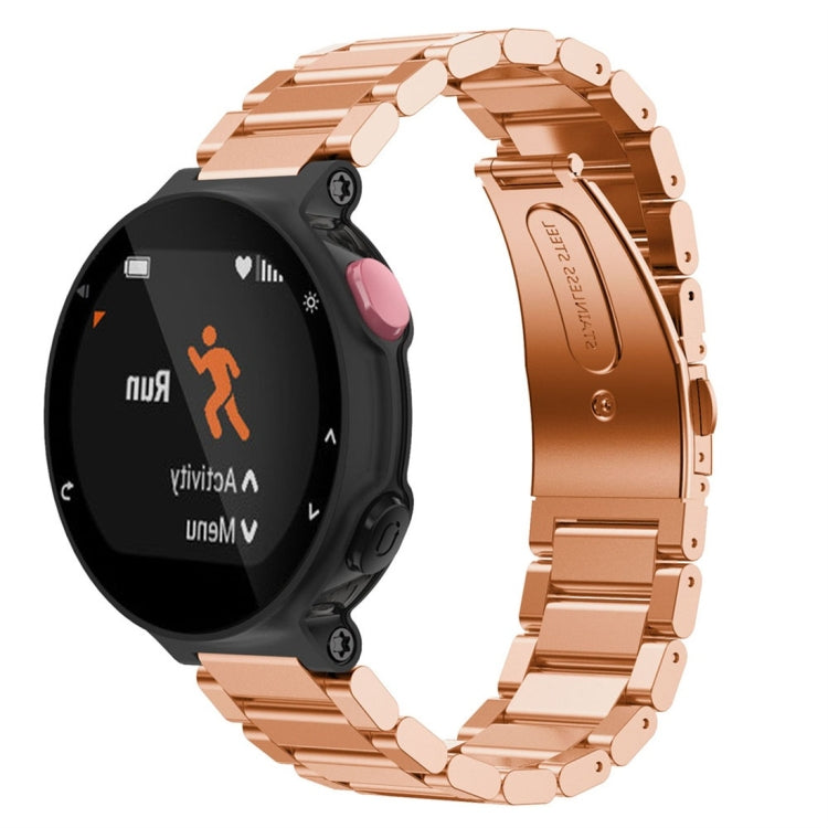 Universal Smart Watch Three Steel Strips Watch Band for Garmin Forerunner 220 / 230 / 235 / 630 / 620 / 735(Rose Gold) - Watch Bands by buy2fix | Online Shopping UK | buy2fix