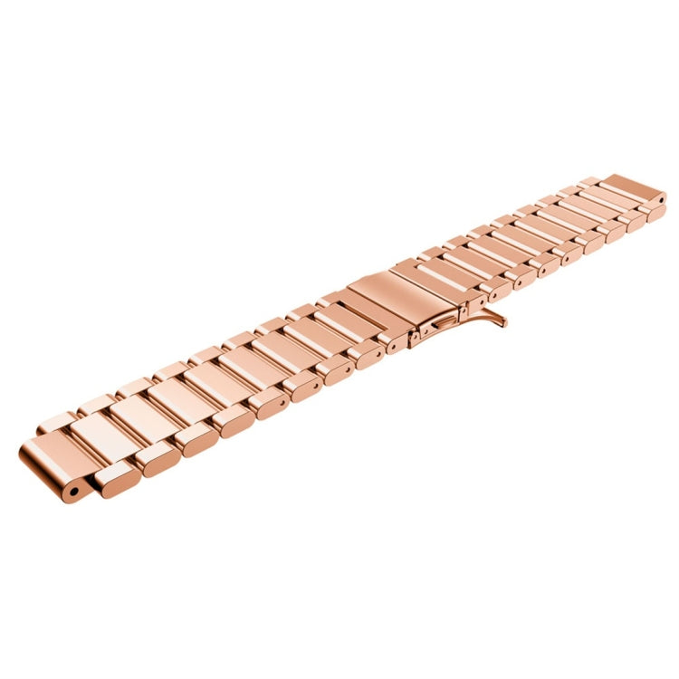 Universal Smart Watch Three Steel Strips Watch Band for Garmin Forerunner 220 / 230 / 235 / 630 / 620 / 735(Rose Gold) - Watch Bands by buy2fix | Online Shopping UK | buy2fix