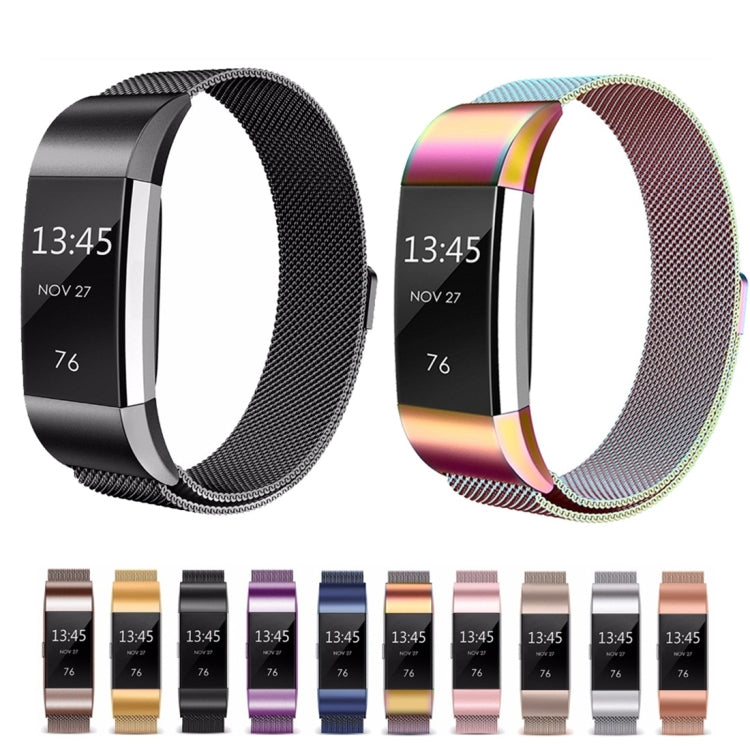 Smart Watch Stainless Steel Watch Band for FITBIT Charge 2, Size: S(Black) by buy2fix