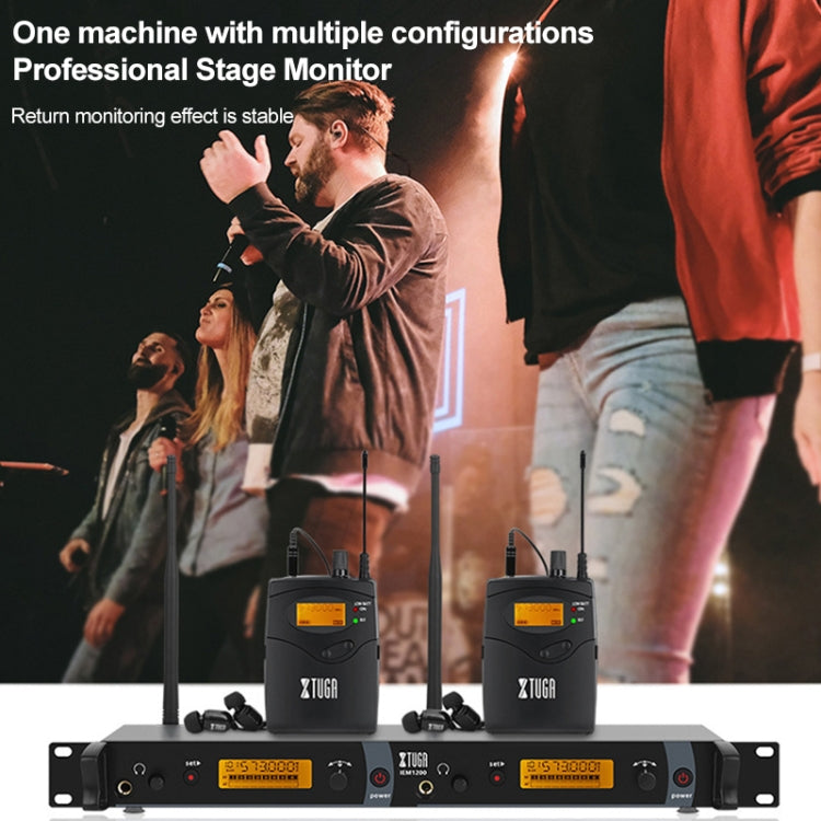 XTUGA IEM1200 Wireless Receiver Bodypack Stage Singer Ear Monitor System - Microphone by XTUGA | Online Shopping UK | buy2fix