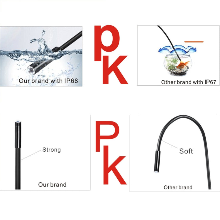 YPC110 8mm 2.0MP HD Camera WiFi Endoscope Snake Tube Inspection Camera with 8 LED, Waterproof IP68, Lens Diameter: 8mm, Length: 10m, Soft Line by buy2fix