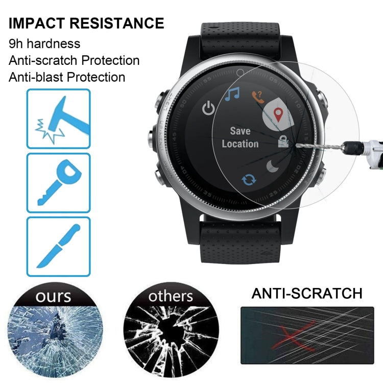 2 PCS ENKAY Hat-Prince for Garmin Fenix 5S Smart Watch 0.2mm 9H Surface Hardness 2.15D Explosion-proof Tempered Glass Screen Film - Screen Protector by ENKAY | Online Shopping UK | buy2fix