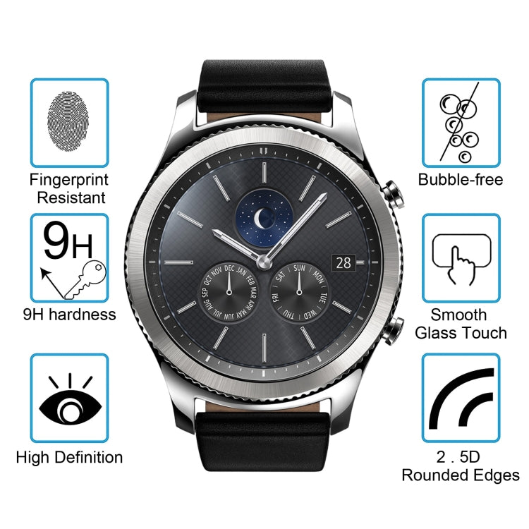 2 PCS ENKAY Hat-Prince for Samsung Gear S3 Smart Watch 0.2mm 9H Surface Hardness 2.15D Explosion-proof Tempered Glass Screen Film - Screen Protector by ENKAY | Online Shopping UK | buy2fix
