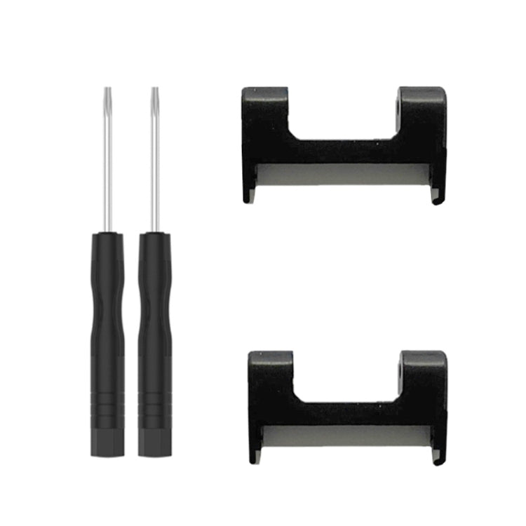 For Amazfit T-Rex / T-Rex Pro / Ares 1 Pair 22mm Metal Watch Band Connector(Black) - Watch Bands by buy2fix | Online Shopping UK | buy2fix